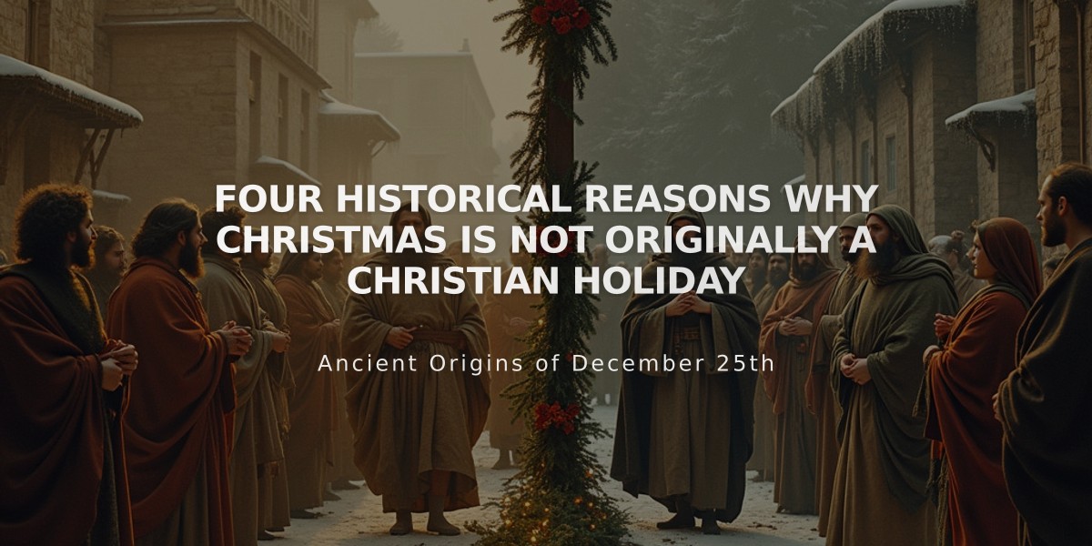 Four Historical Reasons Why Christmas Is Not Originally a Christian Holiday