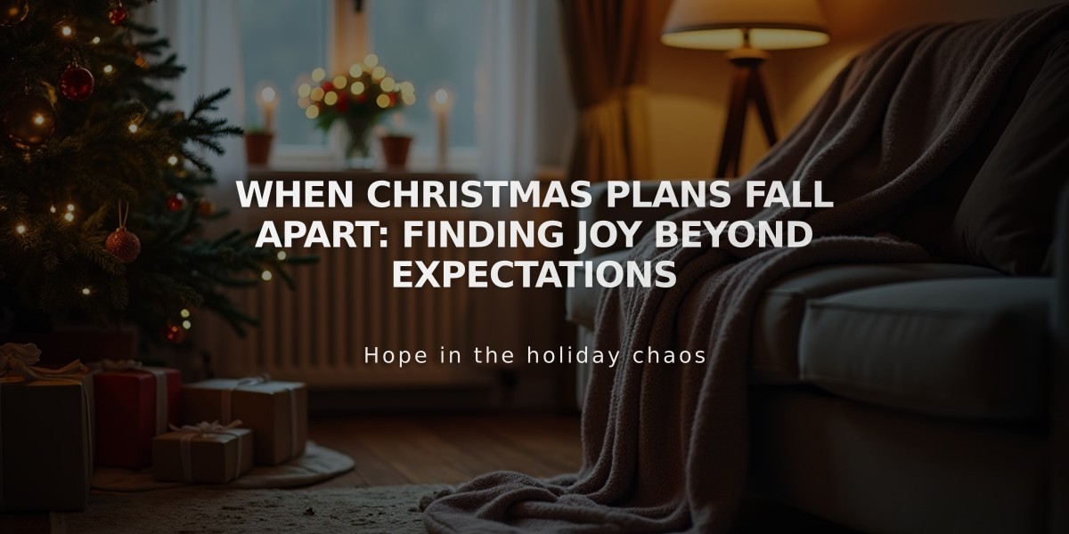 When Christmas Plans Fall Apart: Finding Joy Beyond Expectations