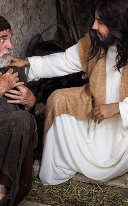 Jesus heals blind man