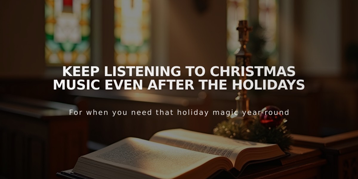 Keep Listening to Christmas Music Even After the Holidays