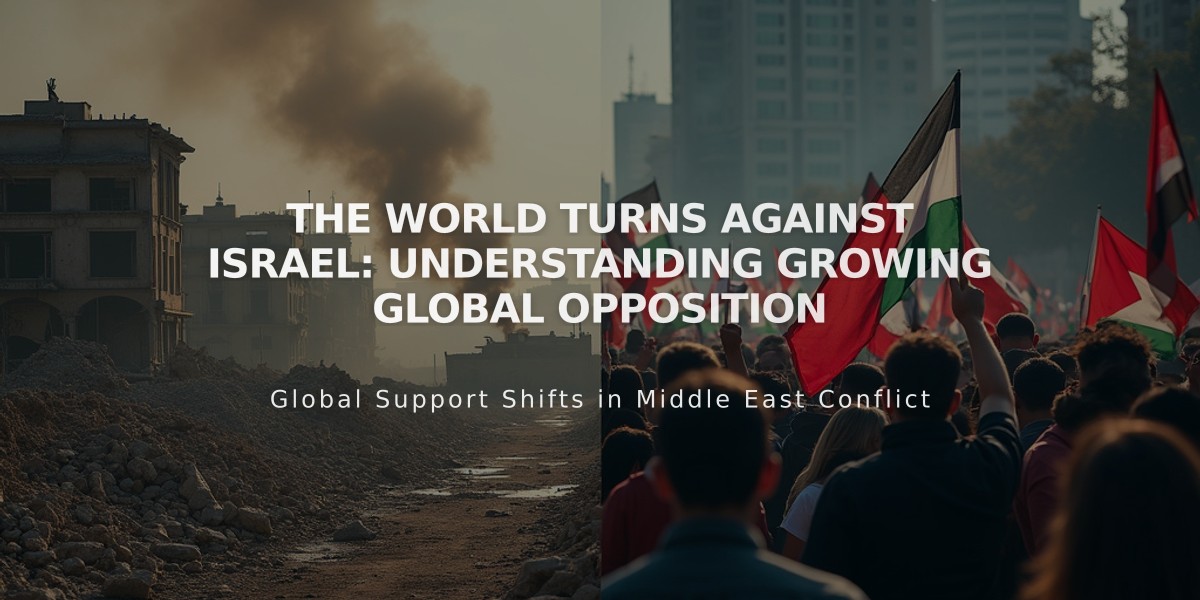 The World Turns Against Israel: Understanding Growing Global Opposition