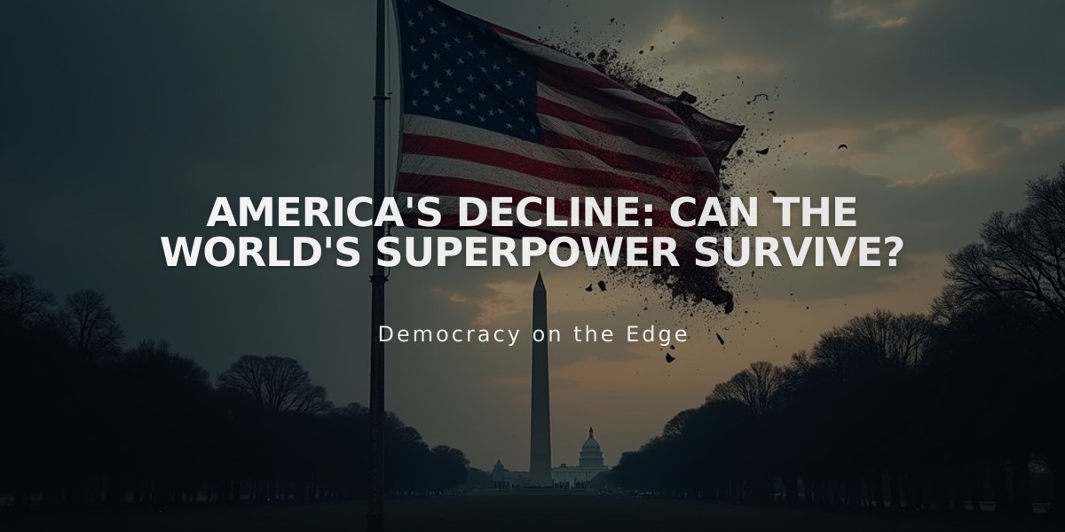 America's Decline: Can the World's Superpower Survive?