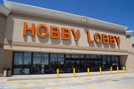 Hobby Lobby storefront at night