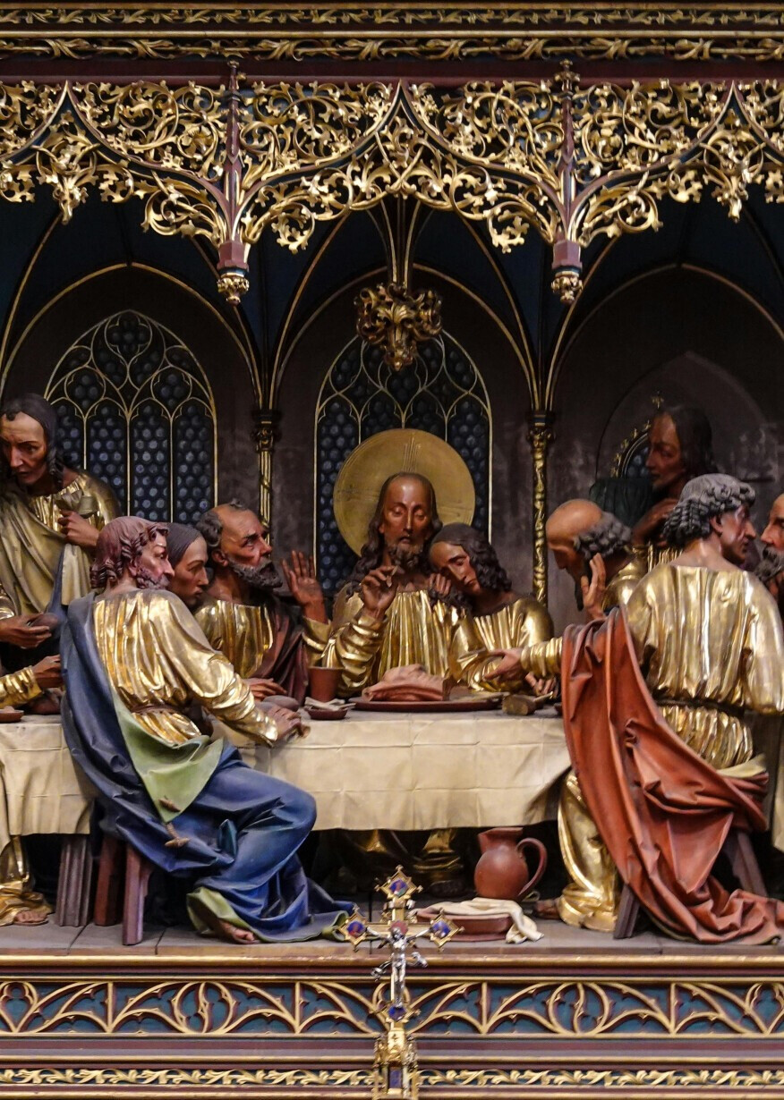 Last Supper with Jesus and disciples