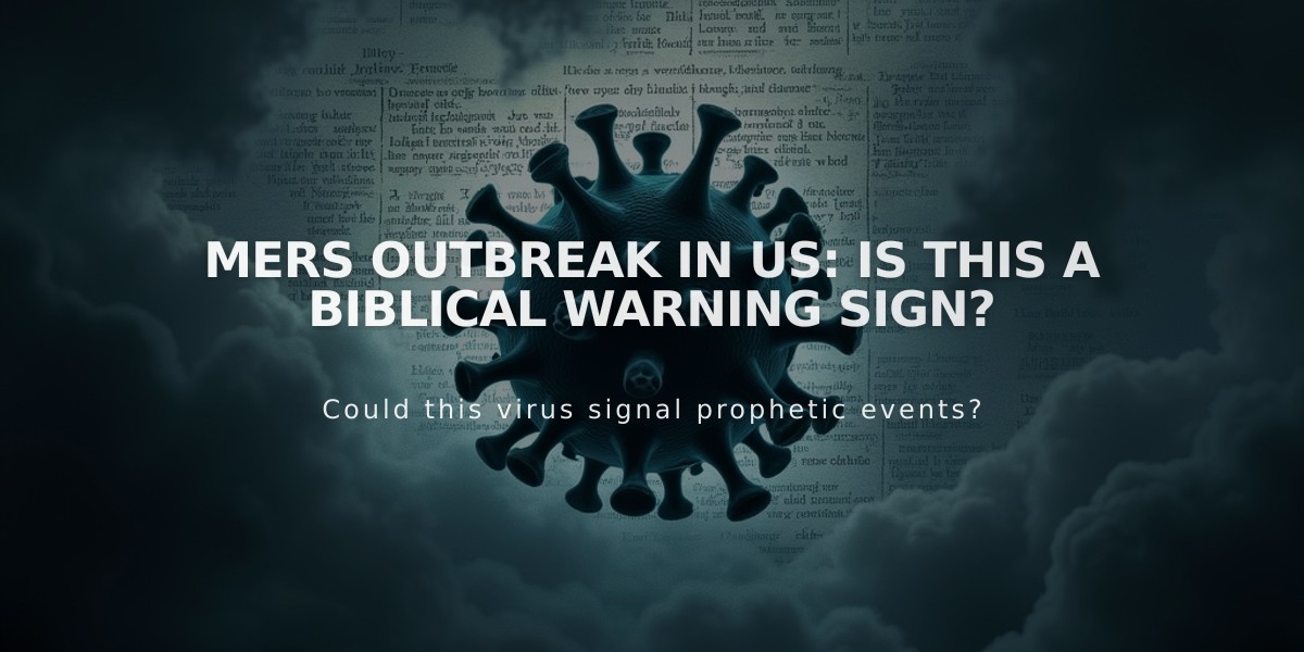 MERS Outbreak in US: Is This a Biblical Warning Sign?