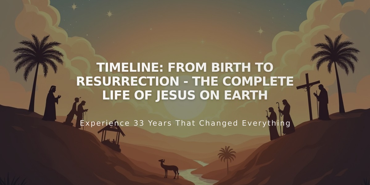 Timeline: From Birth to Resurrection - The Complete Life of Jesus on Earth