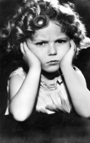 Shirley Temple in black and white