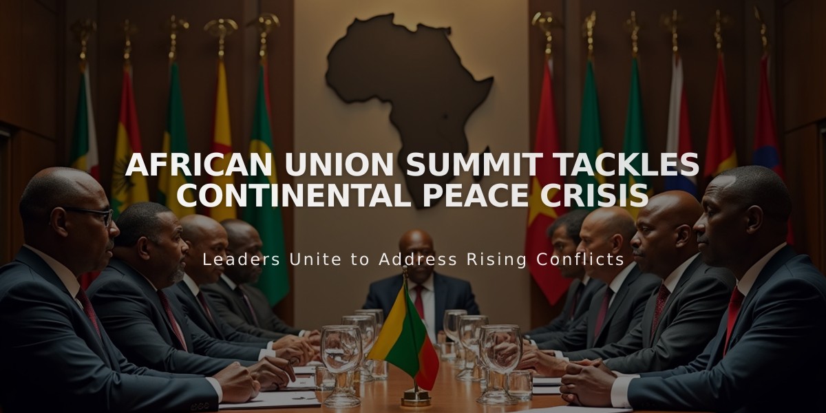 African Union Summit Tackles Continental Peace Crisis