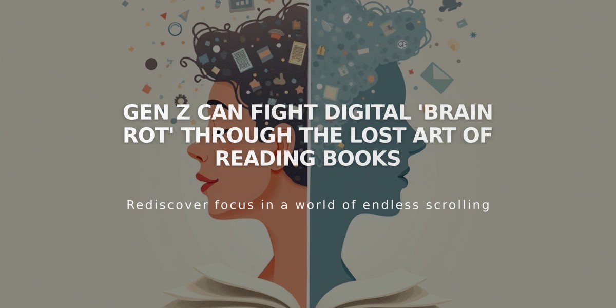 Gen Z Can Fight Digital 'Brain Rot' Through the Lost Art of Reading Books