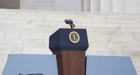 President Biden speaking at podium