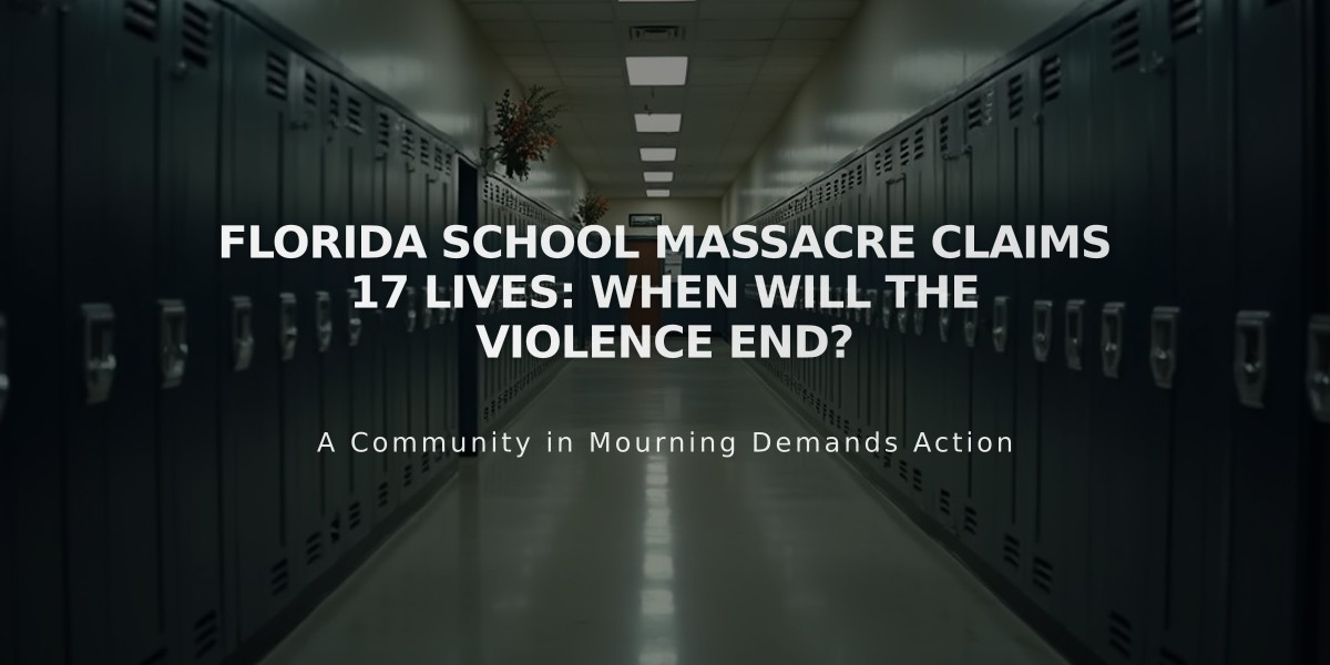 Florida School Massacre Claims 17 Lives: When Will the Violence End?