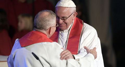 Pope Francis and another religious leader