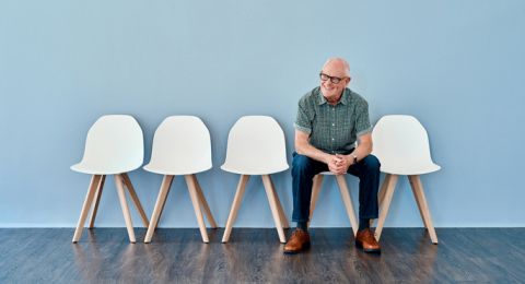 Man in chair during coronavirus isolation